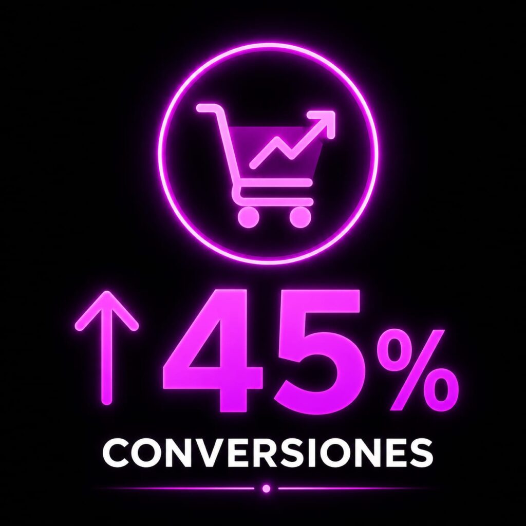 45% más de conversiones