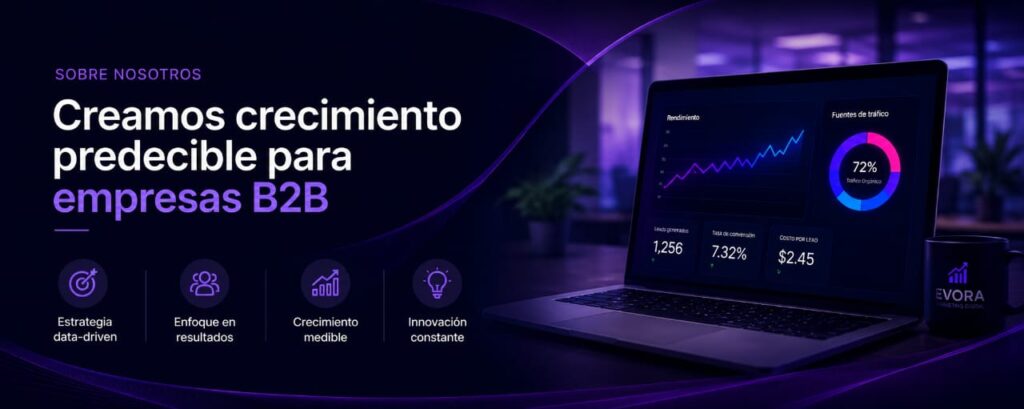 Agencia de marketing digital B2B basada en datos: Resultados reales, crecimiento medible e innovación constante - Evora Marketing
